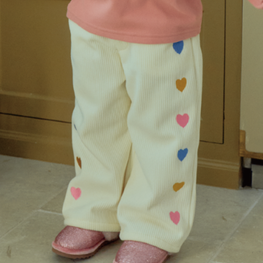 Heart Corduroy Pants