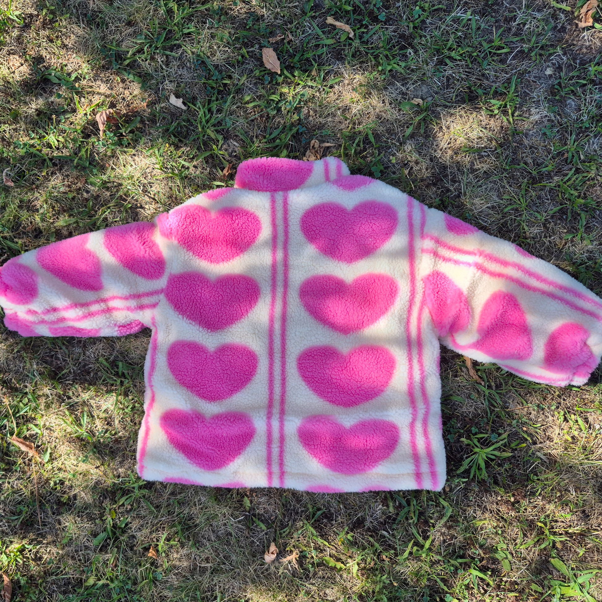 Pink heart jacket for girls - fall fashion