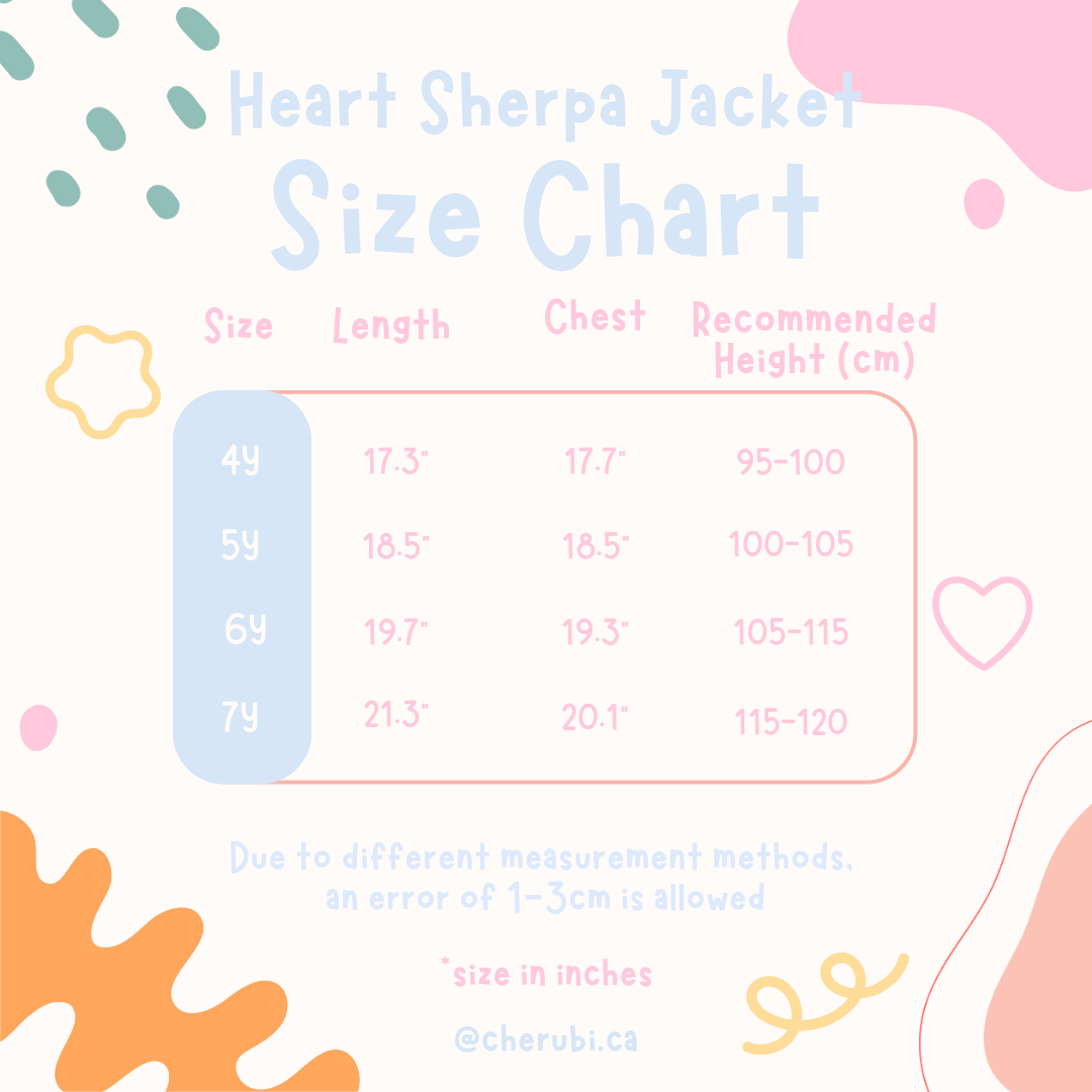 Heart Sherpa Zip Jacket for Girls