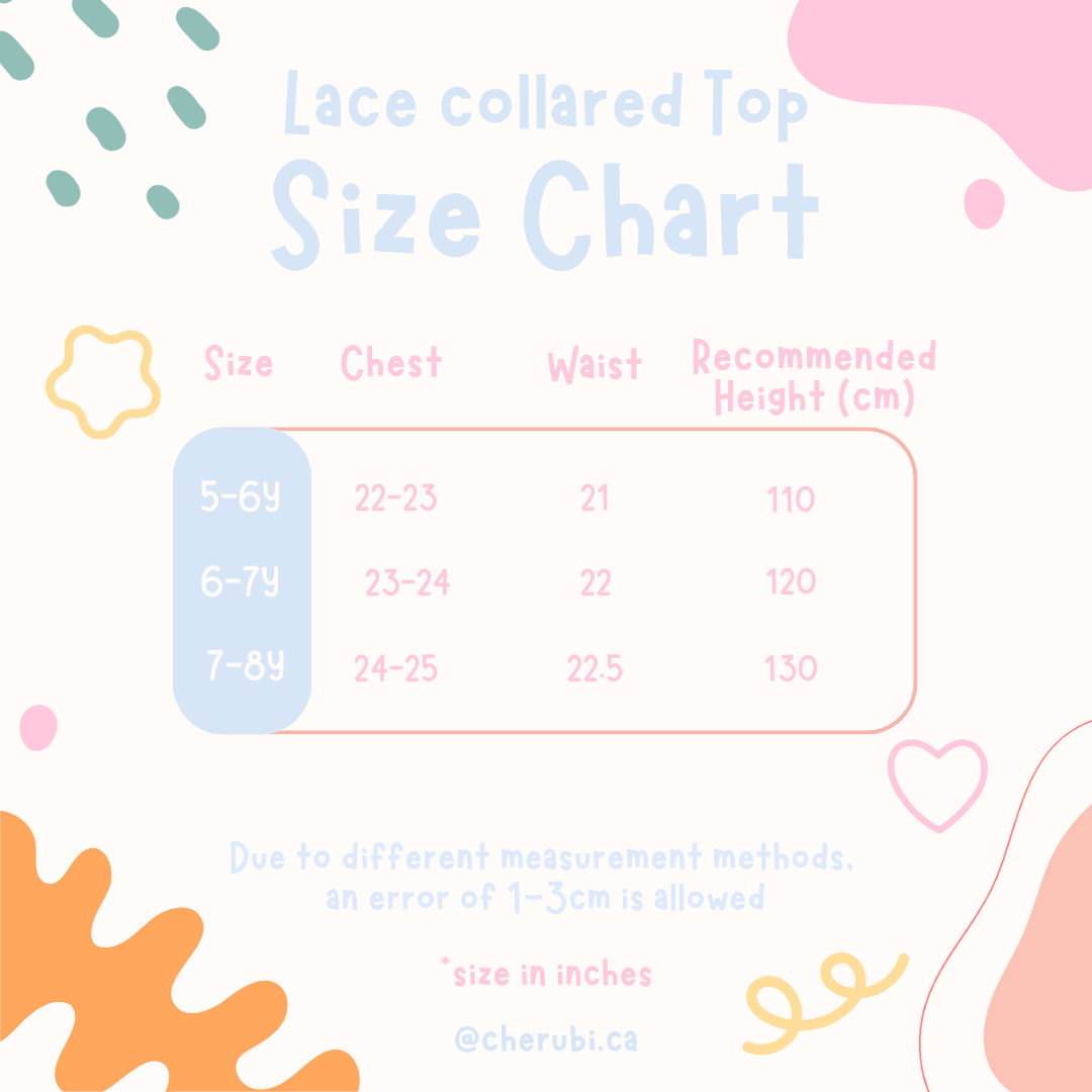 Lace Collar Ribbed Knit Top for Girls